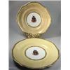 Image 1 : A Victorian Copeland and Garrett armorial part dessert service, each piece with the full armorial c.