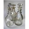Image 1 : Three George III decanters and stoppers, the earlier two of mallet shape, one with triple ringed ne.