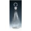 Image 1 : A George III decanter and stopper, the shallow shouldered conical shape with honeycomb faceting on..