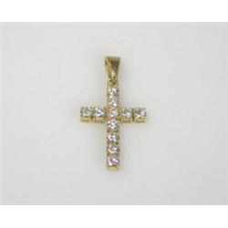 A diamond cross pendant set with eleven modern brilliant cut diamonds, 26mm   £120-150...