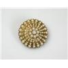 Image 1 : A pearl set stepped target brooch of circular shape with locket back, 30mm     £100-150...