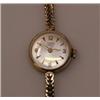 Image 1 : A Lady's 9ct gold cased wristwatch with circular silvered dial with baton and Arabic numerals, sign.