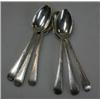 Image 1 : A matched set of six George III silver Old English bright cut teaspoons, various makers and dates,..