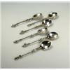 Image 1 : A set of six Dutch silver apostle teaspoons, import marked for London 1890, with twist stems and ca.