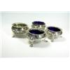 Image 1 : A set of four early Victorian silver salts by John Keith, London 1855, each circular with gadrooned.