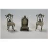 Image 1 : An Edwardian silver miniature model of the Coronation Chair by Levi and Salaman, Birmingham 1901, 4.