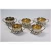 Image 1 : A set of five Victorian silver miniature porringers by Mappin & Webb, London 1898, each of waisted..