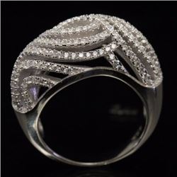 Sterling Silver .925 and Cubic Zirconia Statement Ring