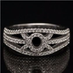 Sterling Silver .925 and Cubic Zirconia Split Shank Ring