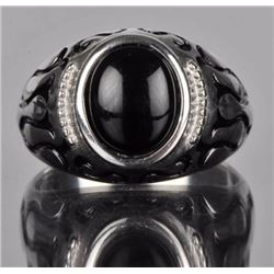 Sterling Silver .925 Rings with Synthetic Onyxx