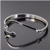 Image 1 : Silver Tone Stainless Steel Fish Hook Bangle