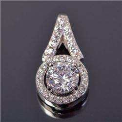 Sterling Silver .925 and Cubic Zirconia Teardrop Pendant