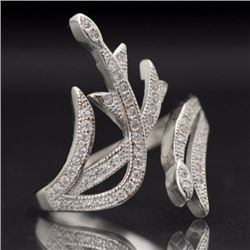 Sterling silver .925 Bypass Ring