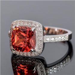 Sterling Silver .925 and Cubic Zirconia Halo Ring