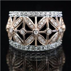 Sterling Silver .925 and Cubic Zirconia Split Shank Ring