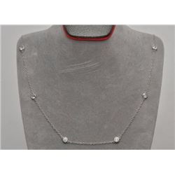 Sterling silver .925 by yard Cubic Zirconia Necklace