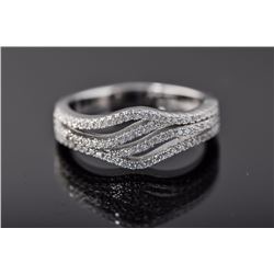 Sterling Silver Micro Pave Cubic Zirconia Ring
