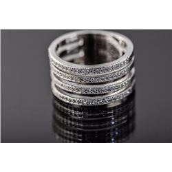 Sterling Silver Micro Pave Cubic Zirconia Ring