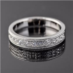 Sterling Silver Micro Pave Cubic Zirconia Ring