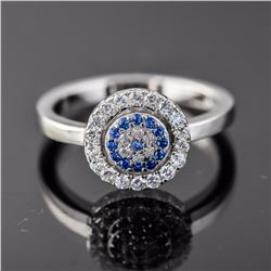 Sterling Silver Micro Pave Cubic Zirconia Ring