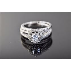 Sterling Silver Micro Pave Cubic Zirconia Ring