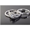 Image 2 : Sterling Silver Micro Pave Cubic Zirconia Ring