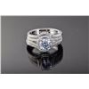 Image 1 : Sterling Silver Micro Pave Cubic Zirconia Ring