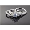 Image 2 : Sterling Silver Micro Pave Cubic Zirconia Ring