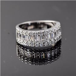 Sterling Silver Micro Pave Cubic Zirconia Ring