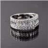 Image 1 : Sterling Silver Micro Pave Cubic Zirconia Ring