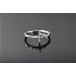 Sterling Silver Micro Pave Cubic Zirconia Ring