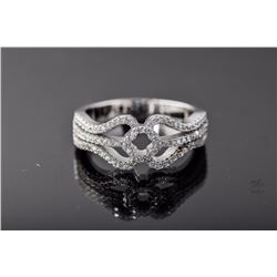 Sterling Silver Micro Pave Cubic Zirconia Ring