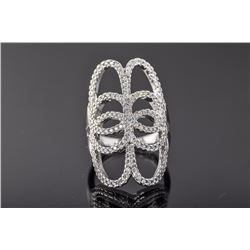 Sterling Silver Micro Pave Cubic Zirconia Ring