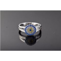 Sterling Silver Micro Pave Cubic Zirconia Ring