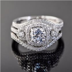 Sterling Silver Micro Pave Cubic Zirconia Ring