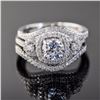 Image 1 : Sterling Silver Micro Pave Cubic Zirconia Ring