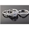 Image 2 : Sterling Silver Micro Pave Cubic Zirconia Ring
