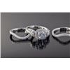 Image 3 : Sterling Silver Micro Pave Cubic Zirconia Ring