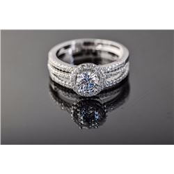 Sterling Silver Micro Pave Cubic Zirconia Ring