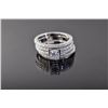 Image 1 : Sterling Silver Micro Pave Cubic Zirconia Ring