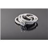Image 2 : Sterling Silver Micro Pave Cubic Zirconia Ring