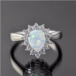 Sterling Silver Micro Pave Cubic Zirconia Star shape Ring
