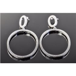 Sterling Silver Micro Pave Cubic Zirconia Ring Earrings Jewelry For Women