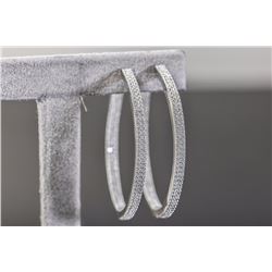 Sterling Silver Micro Pave Cubic Zirconia Ring Earrings For Women