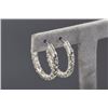 Image 5 : Silver Tone Cubic Zirconia Hoop Earrings