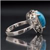 Image 2 : Sterling silver and Synthetic Turquoise Ring