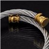Image 5 : Stainless Steel Twisted Cable bangle Bracelet
