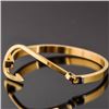 Image 1 : Gold Plated Stainless Steel Fish Hook Bangle
