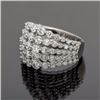 Image 1 : Sterling Silver .925 Multi-Row Cubic Zirconia Ring