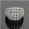 Image 2 : Sterling Silver .925 Multi-Row Cubic Zirconia Ring